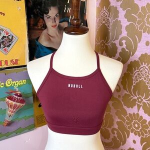NOBULL Women's Burgundy high neck Sports Bra size medium